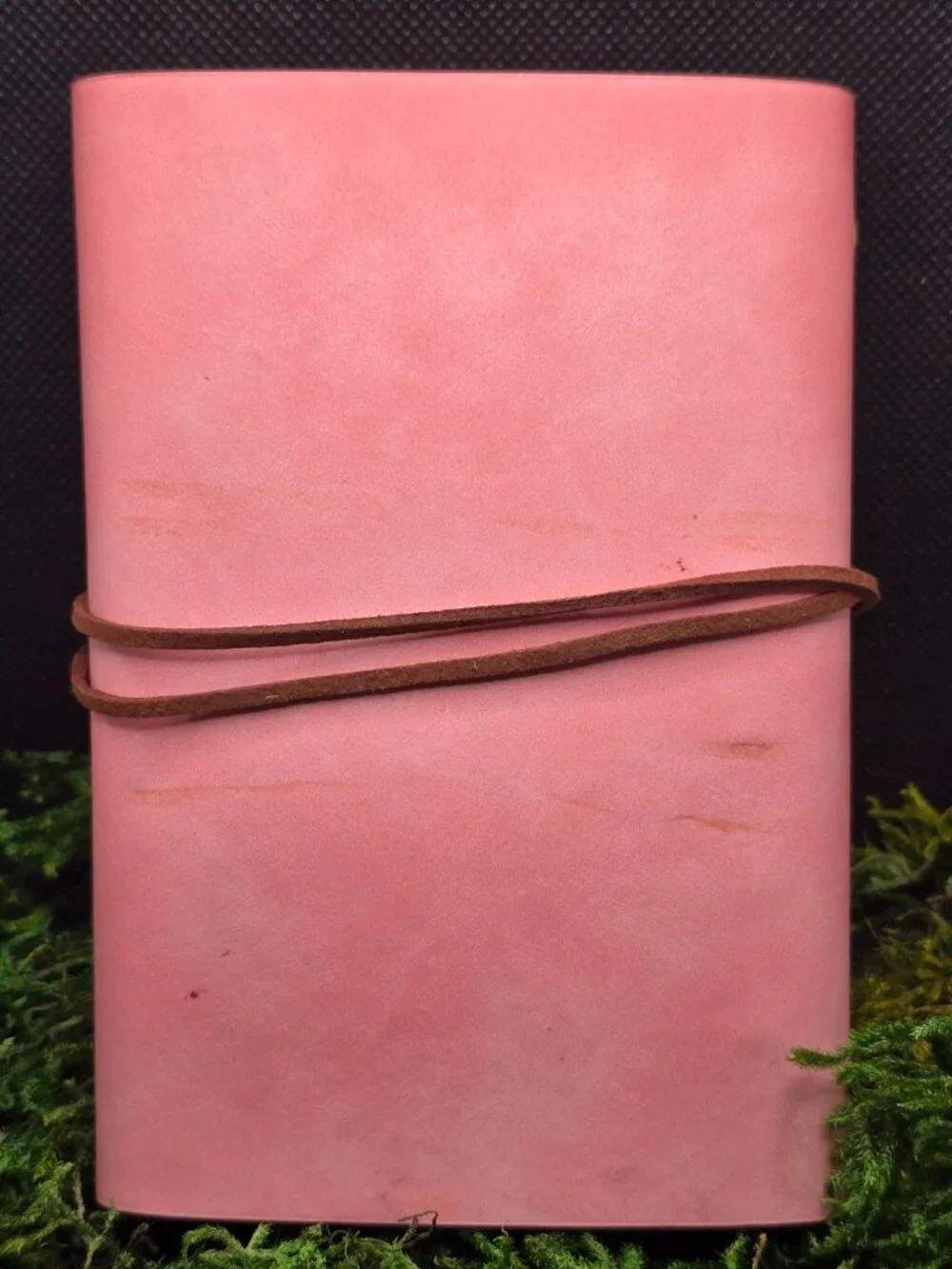 Pink Faux Leather Crystal Journal | Amethyst Rose Quartz Aventurine